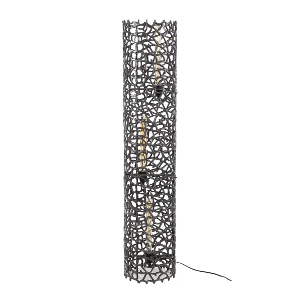 Vico Weaver Cylinder XL - lampadaire - 122 cm - nickel noir