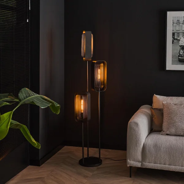 Vico Wilder 3L - lampadaire - 42 x 42 x 170 cm - artic noir