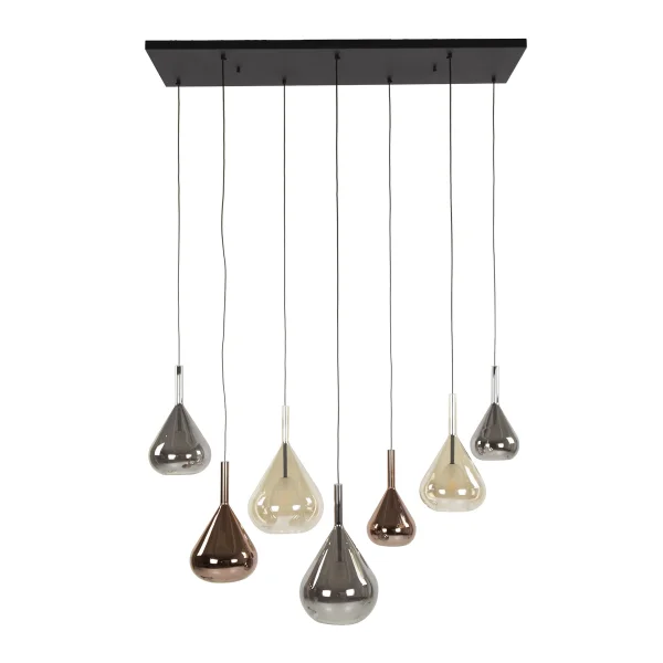 Vico Wings Mix Glass - lampe suspendue - 120 x 40 x 150 cm - noir