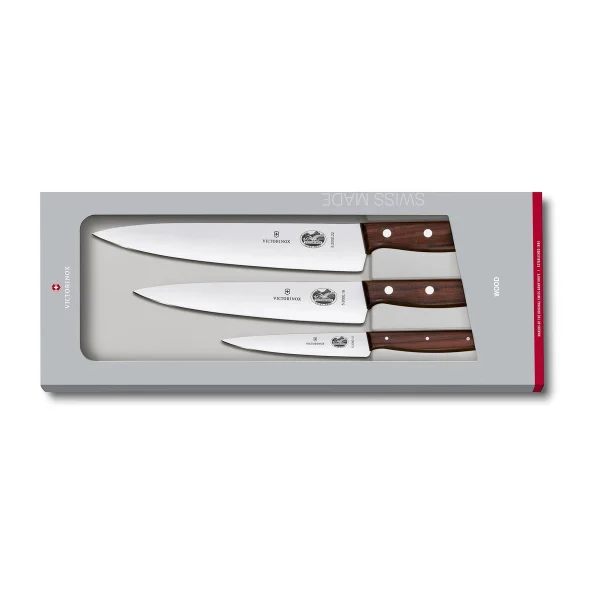 Victorinox Ensemble de couteaux Wood 3 Pièces Acier inoxydable-érable