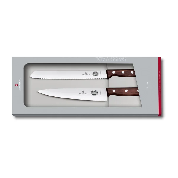 Victorinox Set de couteau à pain et de cuisine Wood Acier inoxydable-érable