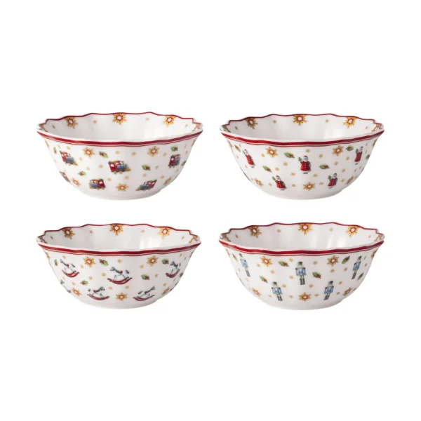 Villeroy & Boch Bol Toy's Delight 4 pièces Blanc-rouge
