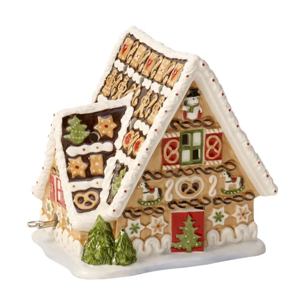 Villeroy & Boch Maison en pain d'épice avec boîte à musique Christmas Toys Plissé