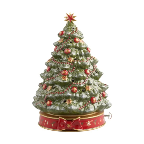 Villeroy & Boch Sapin de Noël Toy's Delight avec boîte à musique Blanc-rouge