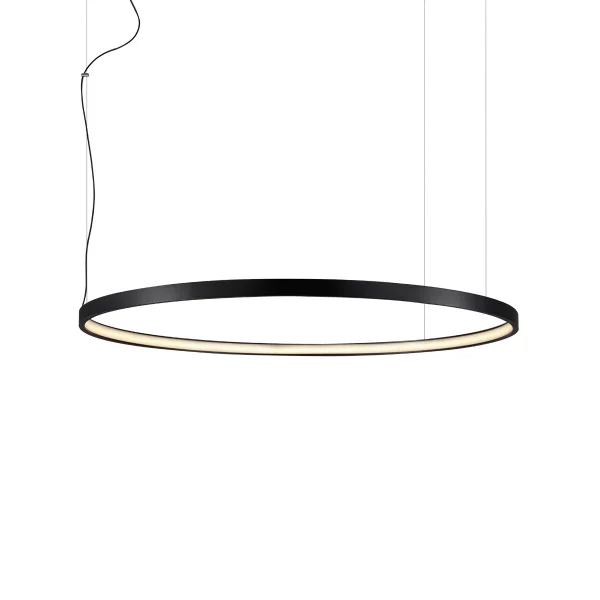 VK Lighting Circulus - lampe suspendue - Ø 92,2 x 200 cm - 42W LED dimmable inclus - noir