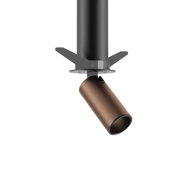 VK Lighting Coko - spot encastrable avec rosace encastrée - Ø 3,5 x 7,3 cm - Ø 60 mm taille de montage, Ø 50 mm taille d'encastrement - 6W LED incl. - bronze
