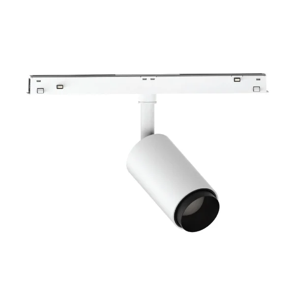 VK Lighting Eiva - système de rail magnétique - spot sur rail avec zoom - Ø 4,5 x 9 cm - 15W LED inclus - Dimmable DALI - blanc