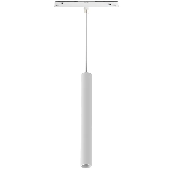 VK Lighting Eiva - système de rail magnétique - suspension - Ø 3,6 x 130 cm - 7W LED inclus - dimmable DALI - blanc