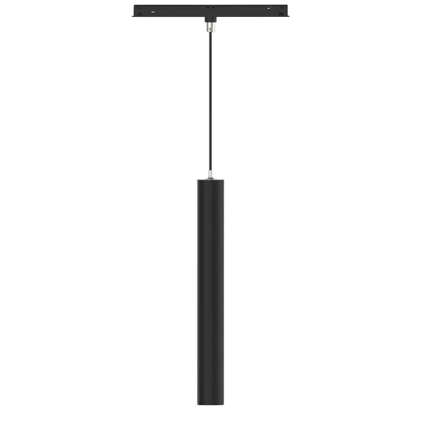 VK Lighting Eiva - système de rail magnétique - suspension - Ø 3,6 x 130 cm - 7W LED inclus - dimmable DALI - noir