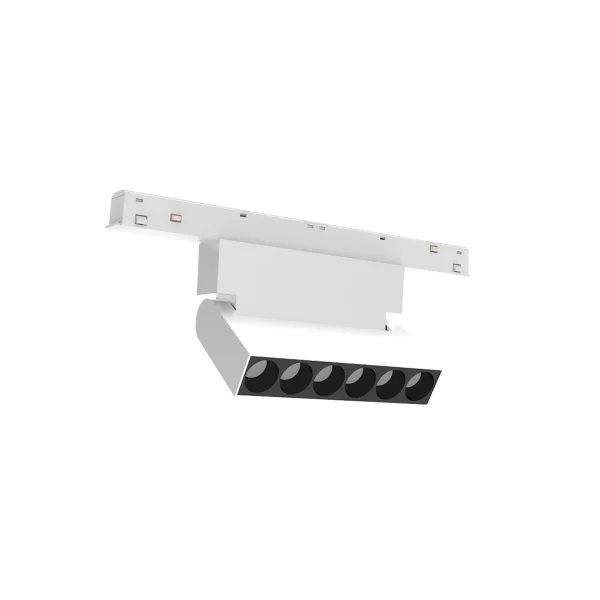 VK Lighting Eiva - système de rails magnétiques - poutre de rail inclinable - 11,1 x 2,15 x 9,9 cm - 6W LED inclus - dimmable DALI - blanc
