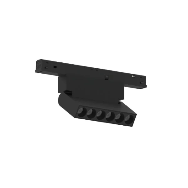 VK Lighting Eiva - système de rails magnétiques - poutre de rail inclinable - 11,1 x 2,15 x 9,9 cm - 6W LED inclus - dimmable DALI - noir