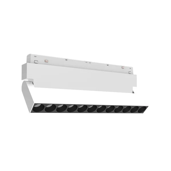VK Lighting Eiva - système de rails magnétiques - poutre de rail inclinable - 21,9 x 2,15 x 9,9 cm - 12W LED inclus - dimmable DALI - blanc