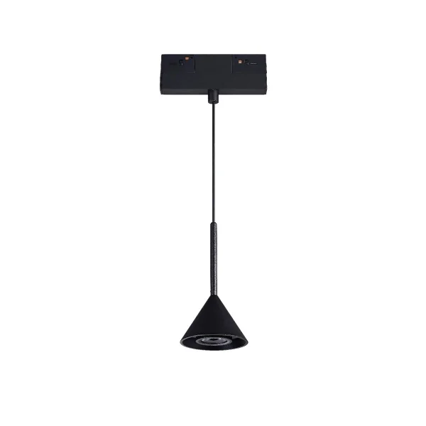 VK Lighting Kona - système de rail magnétique - lampe suspendue - 13,9 x 8 x 21,2 cm - 6W LED inclus - 1-10V dimmable - noir