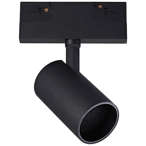VK Lighting Kona - système de rail magnétique - spot sur rail avec nid d'abeille - 13,9 x 6,2 x 15,9 cm - LED 13W inclus - dimmable 1-10V - noir