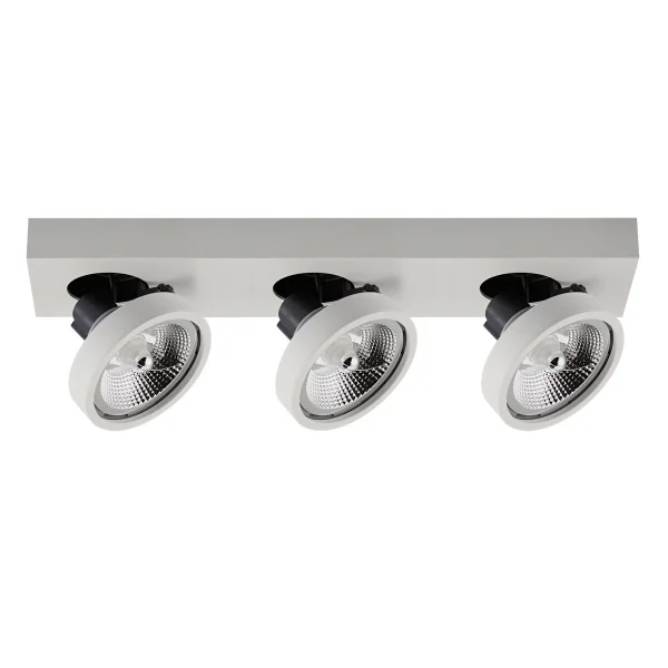 VK Lighting Kylos - spot en saillie 3L - 50,5 x 12 x 12,9 cm - blanc