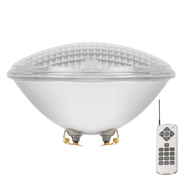 VK Lighting Pisina avec télécommande - Ø 17,8 x 10,8 cm - G53 - 18W LED inclus - IP68 - RGB - blanc
