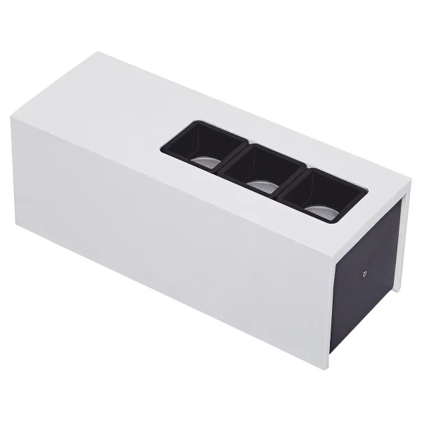VK Lighting Tetra Square - plafonnier/mural - 17,1 x 6,6 x 6,3 cm - 15W LED inclus - blanc