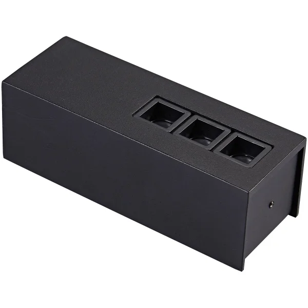 VK Lighting Tetra Square - plafonnier/mural - 17,1 x 6,6 x 6,3 cm - 15W LED inclus - noir