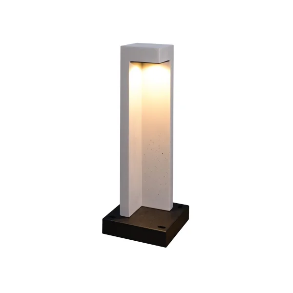 VK Lighting Trigono - lampe de jardin - 18 x 18 x 49 cm - 6,5W LED inclus - IP65 - gris
