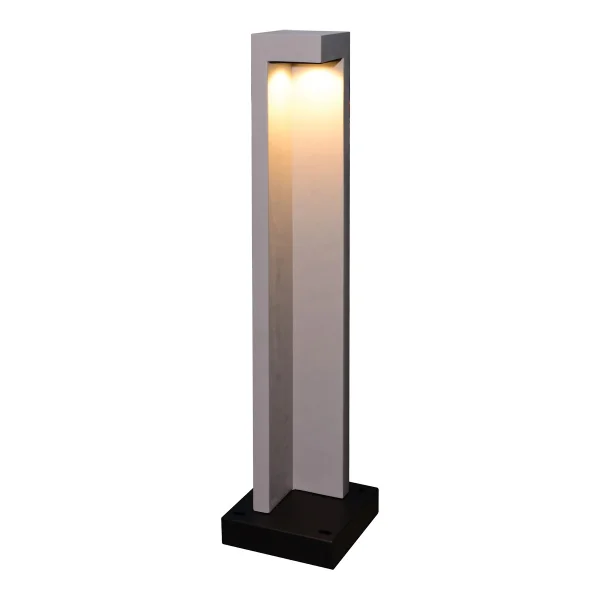 VK Lighting Trigono - lampe de jardin - 18 x 18 x 70 cm - 6,5W LED inclus - IP65 - gris