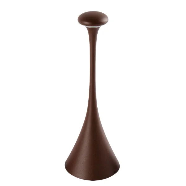 VK lighting Trumpet - lampe de table d'extérieur - Ø 5 x Ø 9 x 29,2 cm - 2,2W dimmable led inclus - IP54 - brun rouille