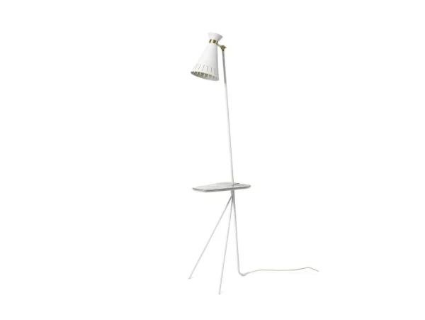 Warm Nordic - Cone Lampadaire w/Table Clear White/Marble