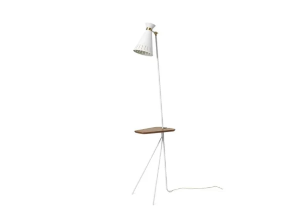 Warm Nordic - Cone Lampadaire w/Table Clear White/Teak