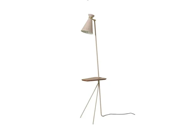 Warm Nordic - Cone Lampadaire w/Table Pure Cashmere/Teak