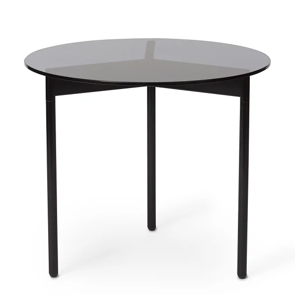 Warm Nordic Table basse From Above Ø52 cm base noire Gris