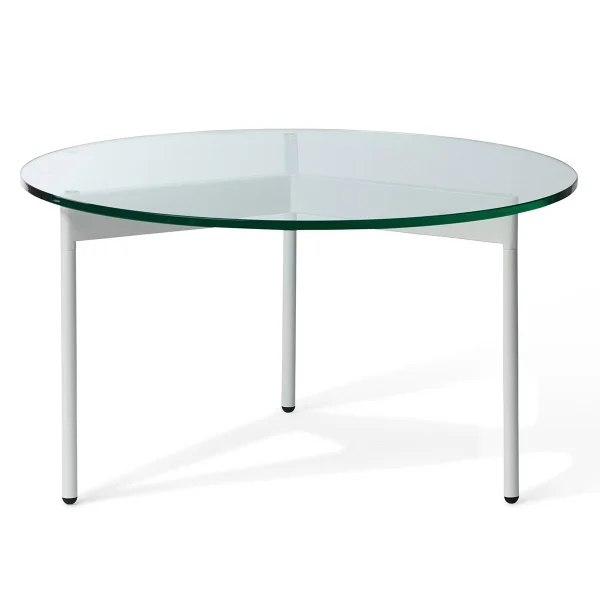 Warm Nordic Table basse From Above Ø72 cm structure blanche Transparent