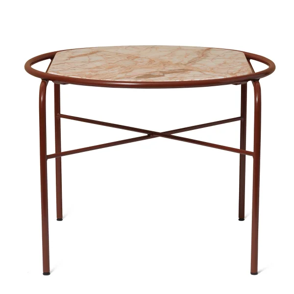 Warm Nordic Table basse marbre Secant Ø60 cm Soft rose