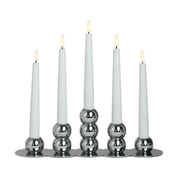 Watt & Veke Bougeoir combinable Lykke incluant 5 lampes LED Chrome