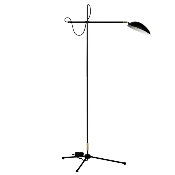 Watt & Veke Lampe sur pied Spoon laiton noir mat