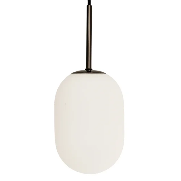 Watt & Veke - Suspension Noor, Ø 12 cm, opale/noir, verre