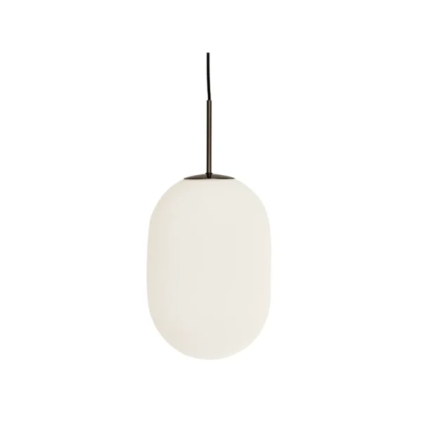 Watt & Veke - Suspension Noor, Ø 24 cm, opale/noir, verre