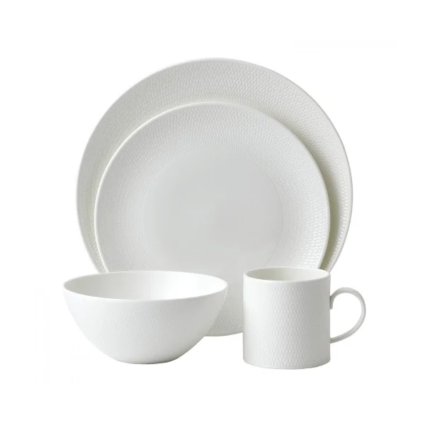 Wedgwood Ensemble de vaisselle Gio 16 pièces blanc