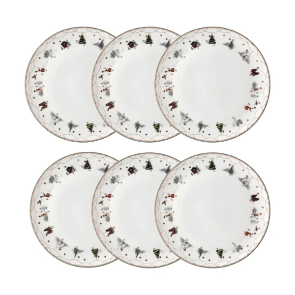 Wik & Walsøe Assiette Julemorgen Ø20 cm lot de 6