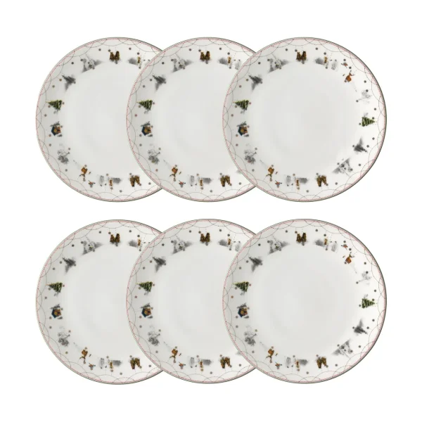 Wik & Walsøe Assiette Julemorgen Ø28 cm lot de 6 Ø28 cm
