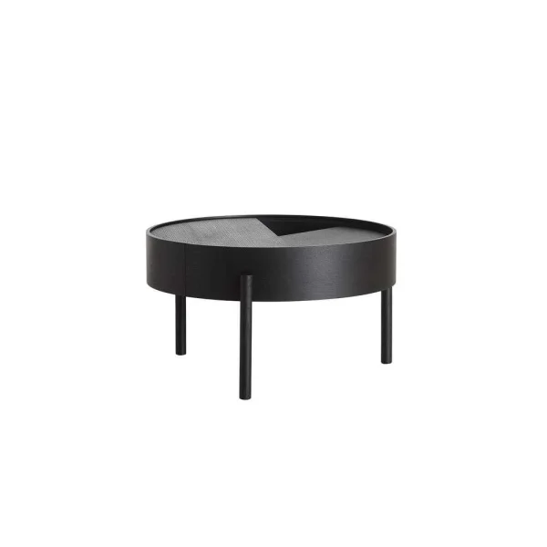 Woud - Arc Coffee Table Ø66 Black Ash