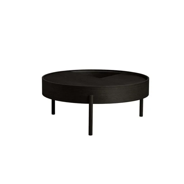 Woud - Arc Table de canapé Ø89 Black Ash