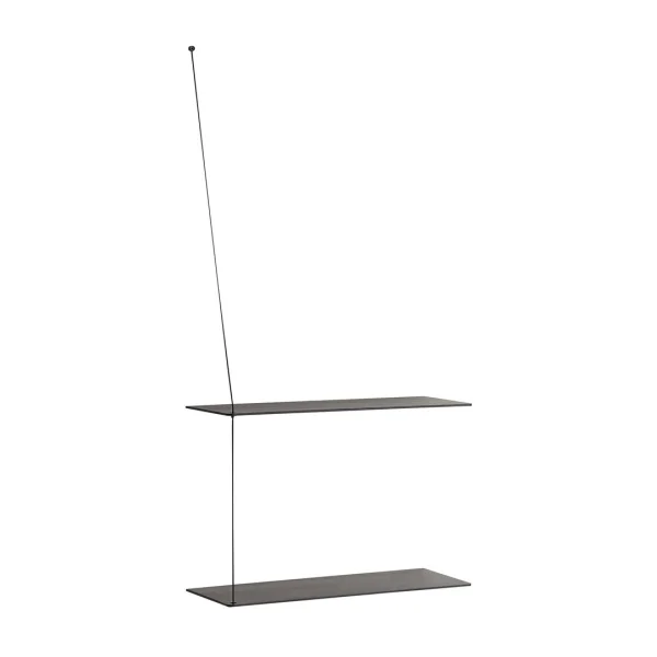 Woud Etagère Stedge 60 cm Frêne teinté noir