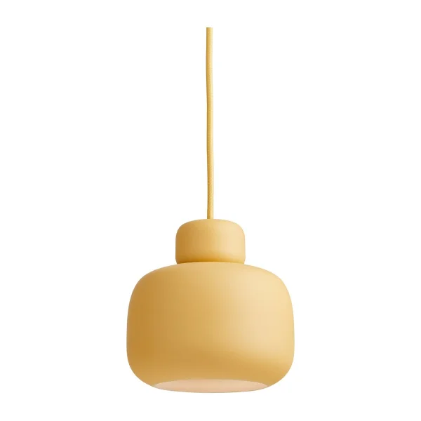 Woud Lampe à suspension Stone small Jaune moutarde