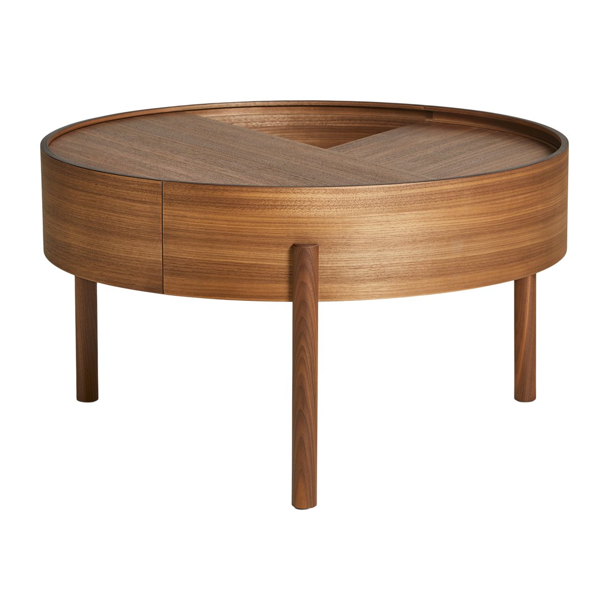 Woud Table basse Arc Ø66 cm Noyer