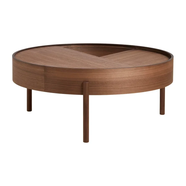 Woud Table basse Arc Ø89 cm Noyer