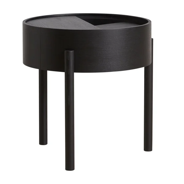 Woud Table d’appoint Arc frêne peint noir