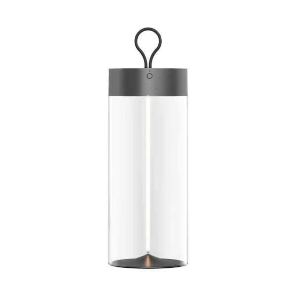 Zuma Line Esterno - lampe de table rechargeable - Ø13,15 x 32,1 cm - 1,2W LED inclus - 3 stepdim - gris foncé