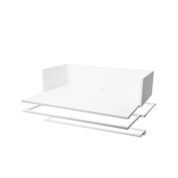 Zweed Module pour bureau Molto 840 blanc, cadres en métal blanc inclus