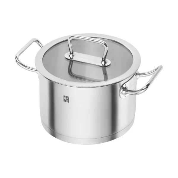 Zwilling Casserole haute Zwilling Pro avec couvercle en verre en acier inoxydable 3,5 L