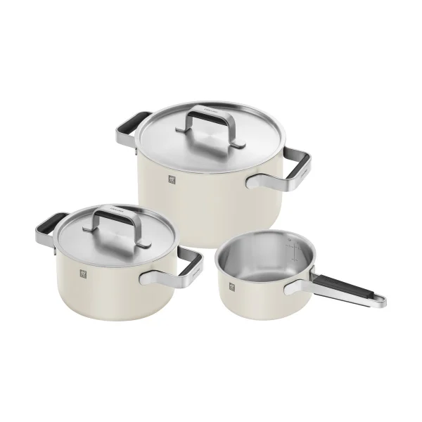 Zwilling Set de casseroles Zwilling Pure 5 pièces Écru ivoire