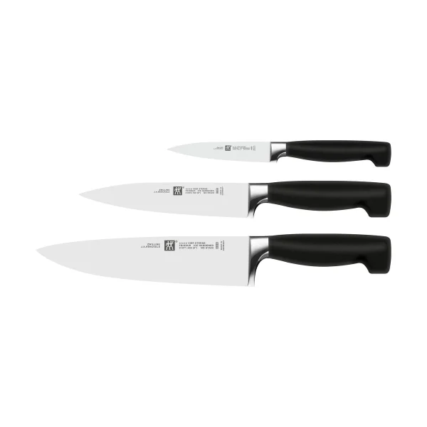 Zwilling Set de couteaux Zwilling Four Star 3 pièces Noir-acier inoxydable
